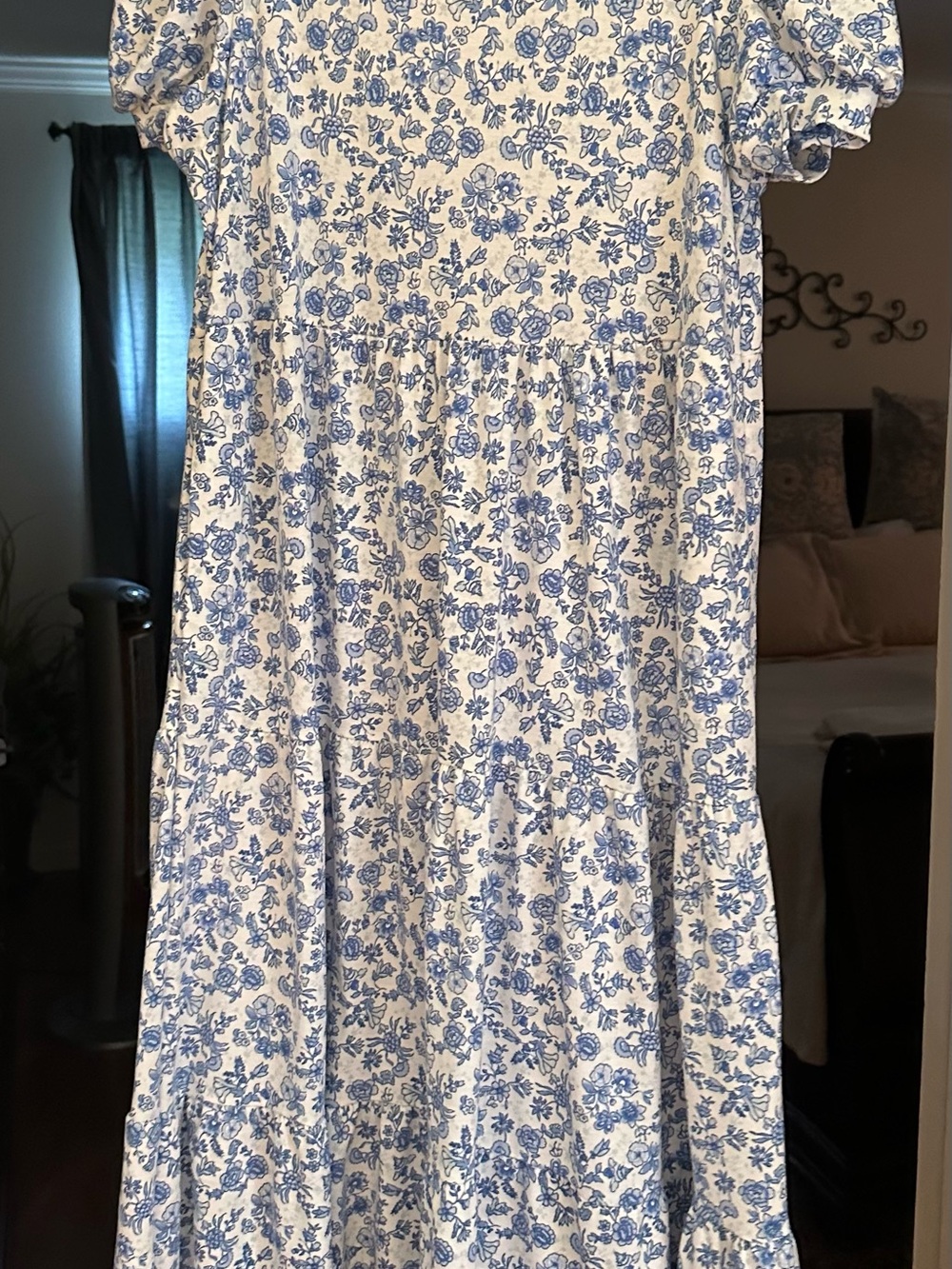 Light Blue Floral Midi Dress - Picture 2 of 2